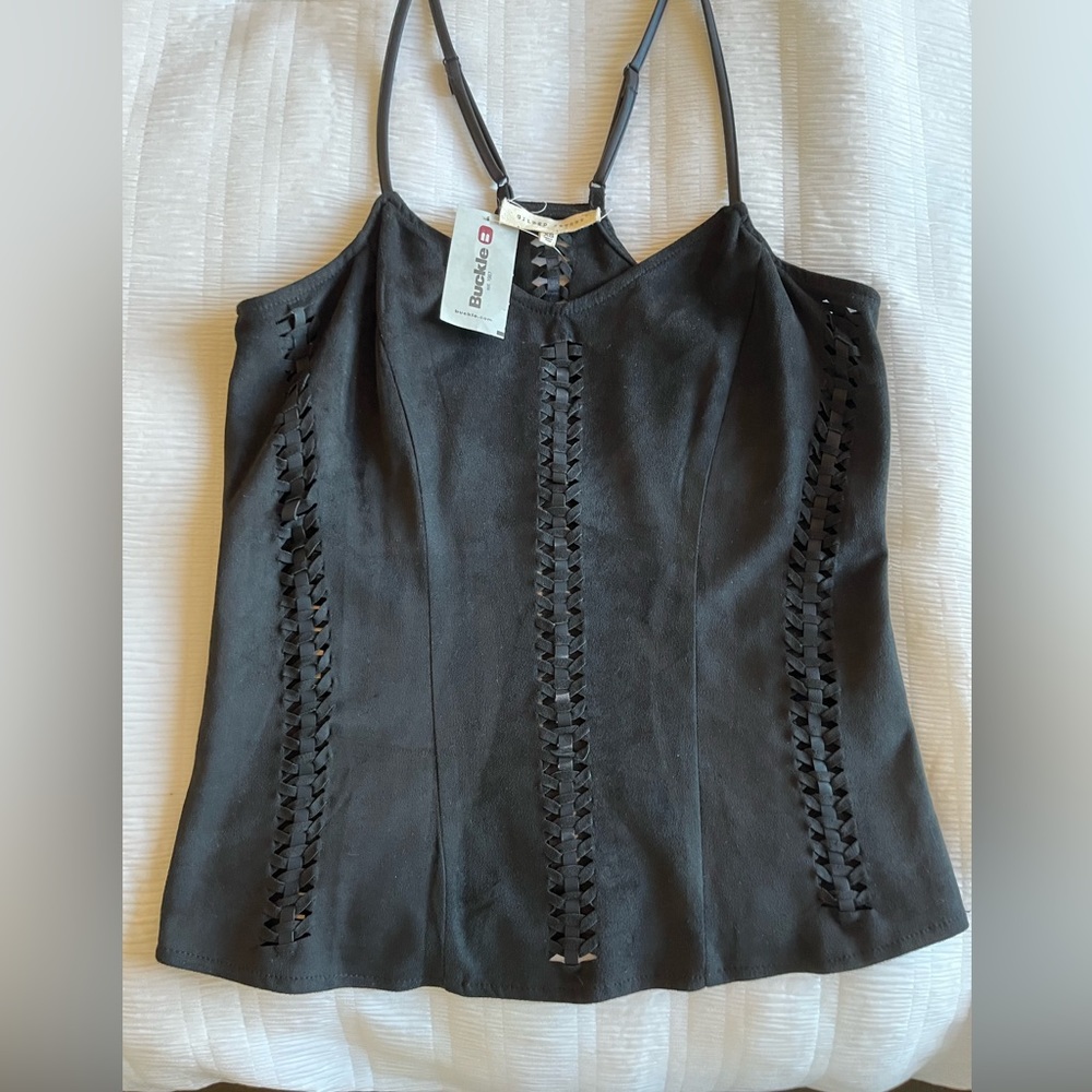 Buckle Black Tank Top